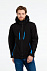 Куртка софтшелл мужская Patrol, черная с синим с логотипом в Волгограде заказать по выгодной цене в кибермаркете AvroraStore