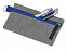 Универсальный пенал из переработанного полиэстера RPET Holder, серый/синий с логотипом в Волгограде заказать по выгодной цене в кибермаркете AvroraStore
