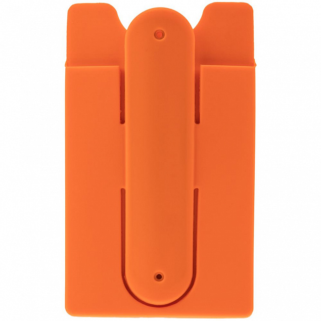 Чехол для карты на телефон Carver, оранжевый с логотипом в Волгограде заказать по выгодной цене в кибермаркете AvroraStore