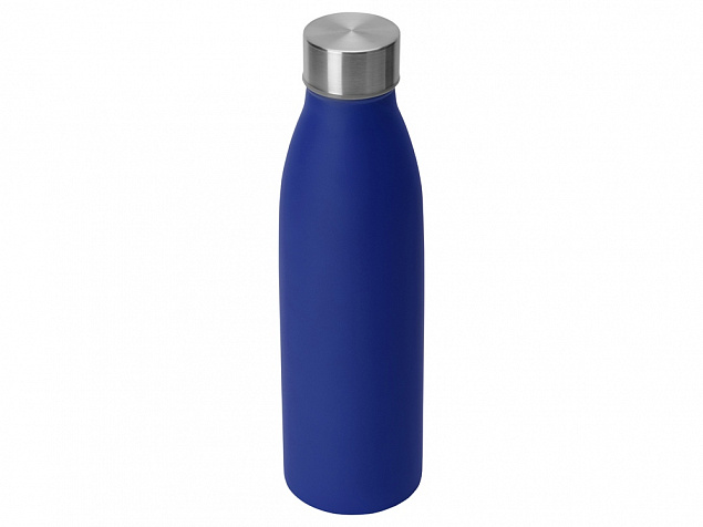 Стальная бутылка Rely, 800 мл, синий матовый с логотипом в Волгограде заказать по выгодной цене в кибермаркете AvroraStore
