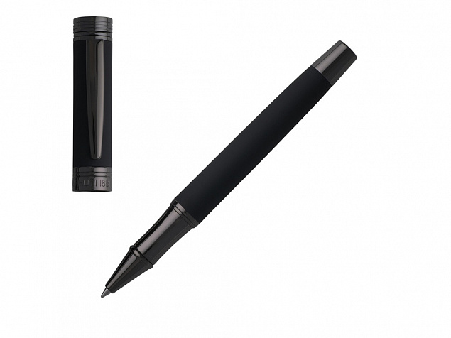 Ручка роллер Zoom Soft Black с логотипом в Волгограде заказать по выгодной цене в кибермаркете AvroraStore