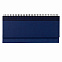 Недатированный планинг  VELVET 298x140 мм, синий с логотипом в Волгограде заказать по выгодной цене в кибермаркете AvroraStore