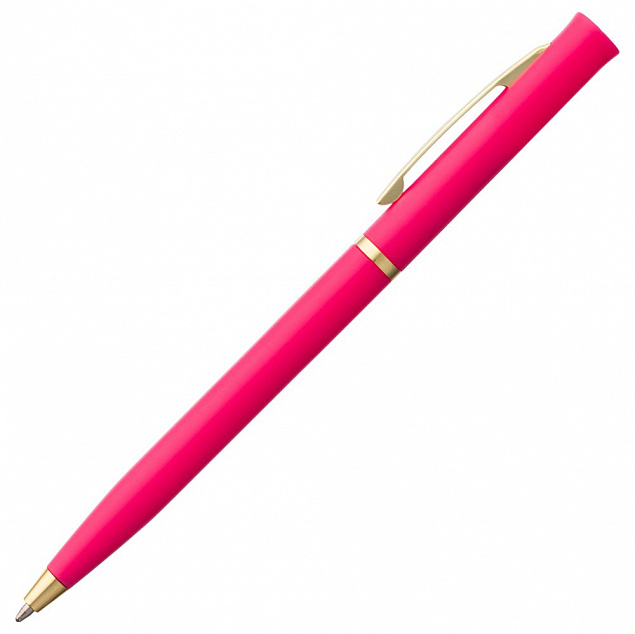 Ручка шариковая Euro Gold, розовая с логотипом в Волгограде заказать по выгодной цене в кибермаркете AvroraStore