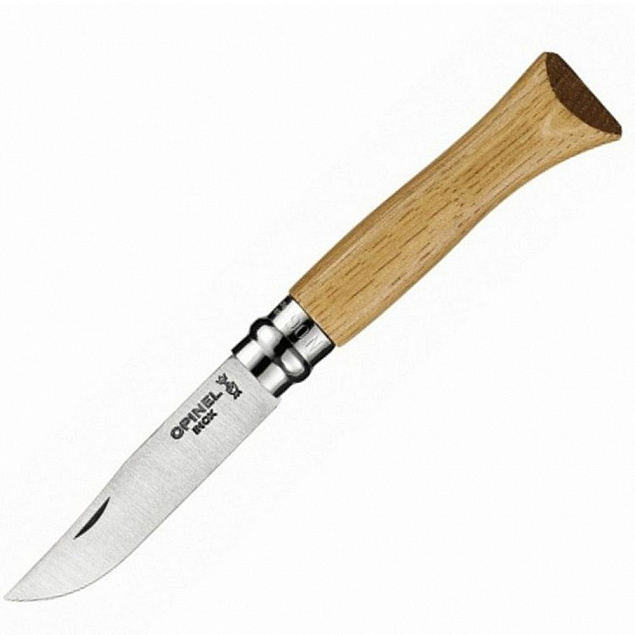 Нож Opinel № 6, дуб с логотипом в Волгограде заказать по выгодной цене в кибермаркете AvroraStore