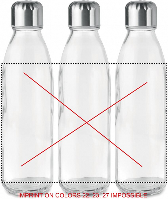 Бутылка стеклянная 500мл с логотипом в Волгограде заказать по выгодной цене в кибермаркете AvroraStore