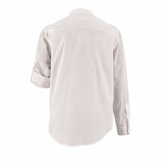 Рубашка мужская BURMA MEN, белая с логотипом в Волгограде заказать по выгодной цене в кибермаркете AvroraStore