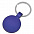 Брелок  "Круг", синий, 3,7х3,7х0,1 см, металл с логотипом в Волгограде заказать по выгодной цене в кибермаркете AvroraStore