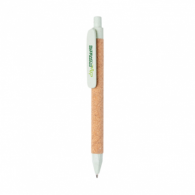 Эко-ручка Write, зеленый с логотипом в Волгограде заказать по выгодной цене в кибермаркете AvroraStore