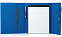 Папка А4  "PATRIX"  с блокнотом и карманом  на молнии, синяя, полиэстер 600D с логотипом в Волгограде заказать по выгодной цене в кибермаркете AvroraStore