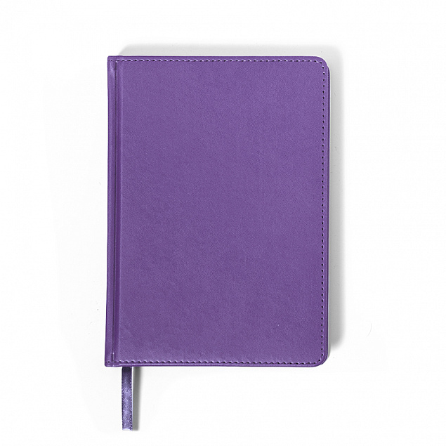 Ежедневник недатированный Campbell, А5, фиолетовый, белый блок с логотипом в Волгограде заказать по выгодной цене в кибермаркете AvroraStore