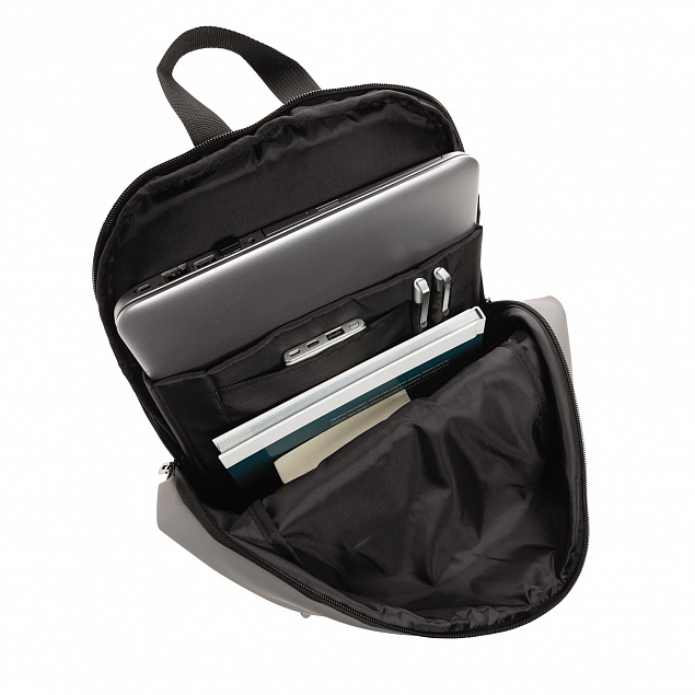 Рюкзак для ноутбука из гладкого полиуретана, 15.6" с логотипом в Волгограде заказать по выгодной цене в кибермаркете AvroraStore