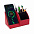 Настольный органайзер Prestige c беспроводной зарядкой - Красный PP с логотипом в Волгограде заказать по выгодной цене в кибермаркете AvroraStore