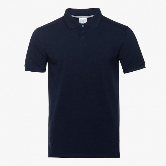 Рубашка поло мужская STAN хлопок/эластан 200, 05 Тёмно-синий с логотипом в Волгограде заказать по выгодной цене в кибермаркете AvroraStore