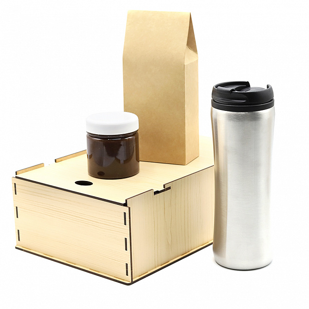 Подарочный набор Ирвин, серебристый (черный чай, мед с фундуком и какао) с логотипом в Волгограде заказать по выгодной цене в кибермаркете AvroraStore