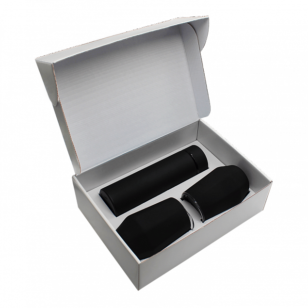Набор Hot Box E2 софт-тач EDGE CO12s white (черный) с логотипом в Волгограде заказать по выгодной цене в кибермаркете AvroraStore