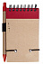 Блокнот на кольцах Eco Note с ручкой, красный с логотипом в Волгограде заказать по выгодной цене в кибермаркете AvroraStore
