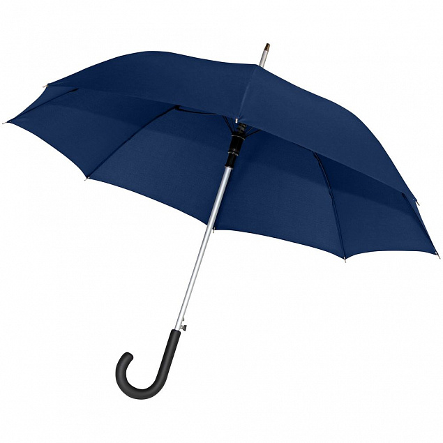 Зонт-трость Alu AC, темно-синий с логотипом в Волгограде заказать по выгодной цене в кибермаркете AvroraStore