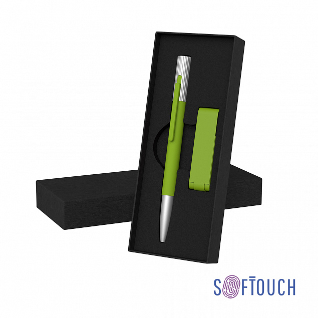 Набор ручка "Clas" + флеш-карта "Case" 8 Гб в футляре, покрытие soft touch с логотипом в Волгограде заказать по выгодной цене в кибермаркете AvroraStore