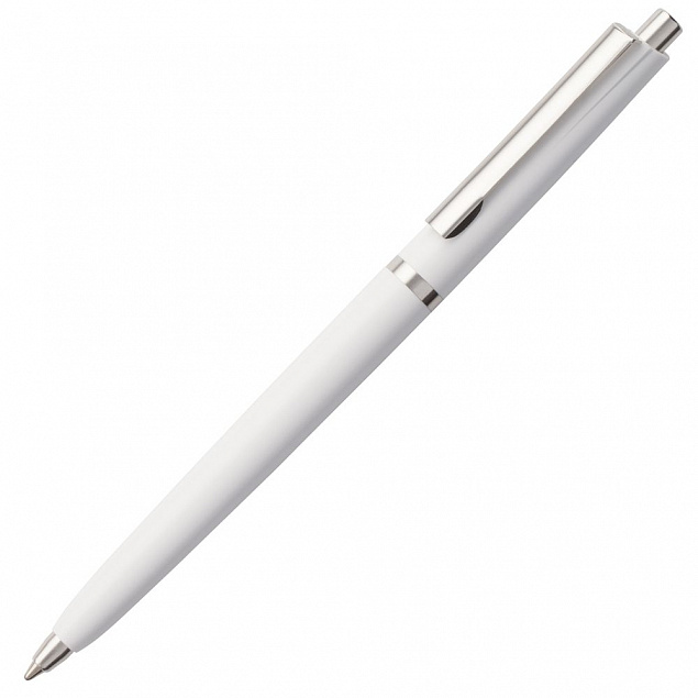 Ручка шариковая Classic, белая с логотипом в Волгограде заказать по выгодной цене в кибермаркете AvroraStore