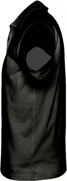 Рубашка поло мужская Prescott Men 170, черная с логотипом в Волгограде заказать по выгодной цене в кибермаркете AvroraStore