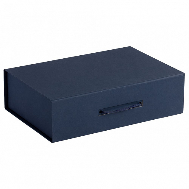 Коробка Case, подарочная, синяя с логотипом в Волгограде заказать по выгодной цене в кибермаркете AvroraStore