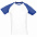 Футболка мужская двухцветная FUNKY 150, белая с ярко-синим с логотипом в Волгограде заказать по выгодной цене в кибермаркете AvroraStore