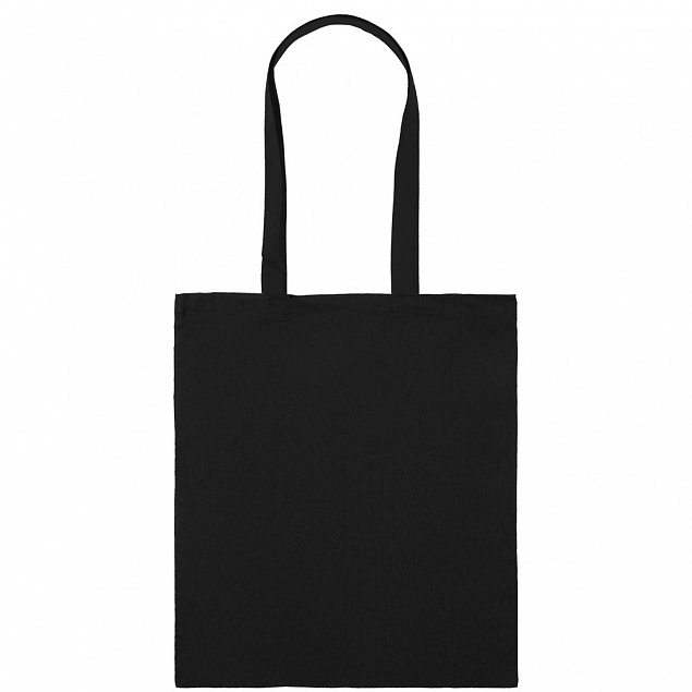 Холщовая сумка Basic 105, черная с логотипом в Волгограде заказать по выгодной цене в кибермаркете AvroraStore