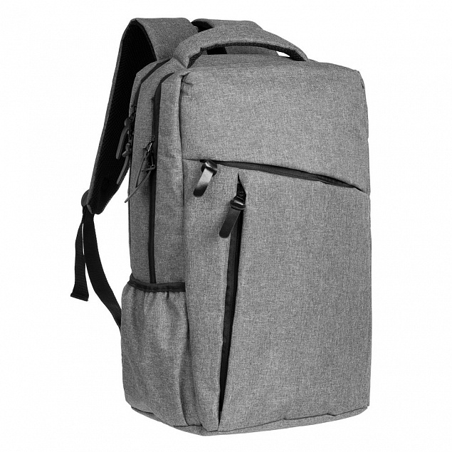 Рюкзак для ноутбука The First XL, серый с логотипом в Волгограде заказать по выгодной цене в кибермаркете AvroraStore