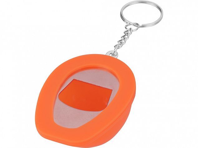 Брелок-открывалка Каска, оранжевый с логотипом в Волгограде заказать по выгодной цене в кибермаркете AvroraStore