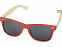 Sun Ray очки с бамбуковой оправой, красный с логотипом в Волгограде заказать по выгодной цене в кибермаркете AvroraStore