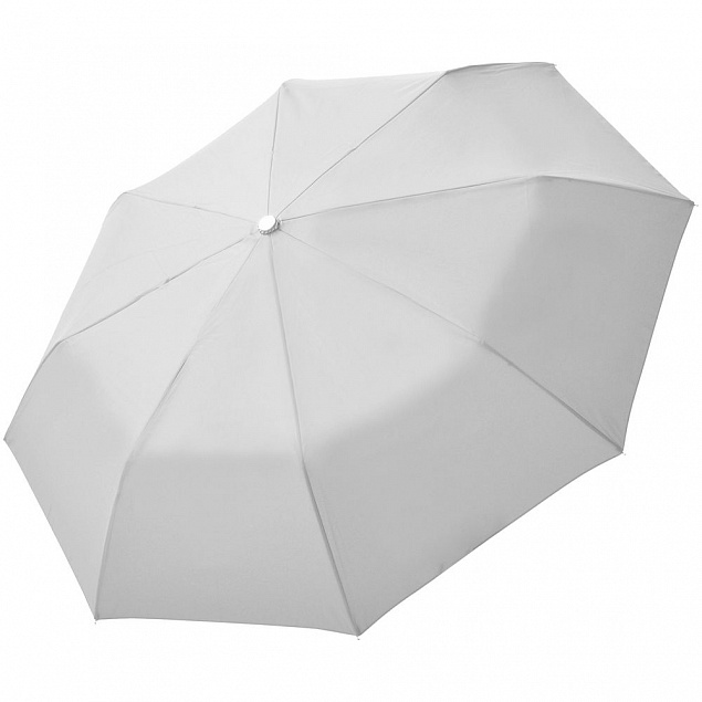 Зонт складной Fiber Alu Light, белый с логотипом в Волгограде заказать по выгодной цене в кибермаркете AvroraStore