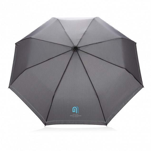 Компактный зонт Impact из RPET AWARE™ со светоотражающей полосой, 20.5" с логотипом в Волгограде заказать по выгодной цене в кибермаркете AvroraStore