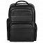 Кожаный рюкзак для ноутбука Santiago, черный с логотипом в Волгограде заказать по выгодной цене в кибермаркете AvroraStore