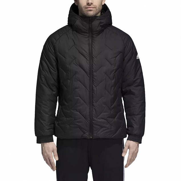 Куртка мужская BTS Winter, черная с логотипом в Волгограде заказать по выгодной цене в кибермаркете AvroraStore