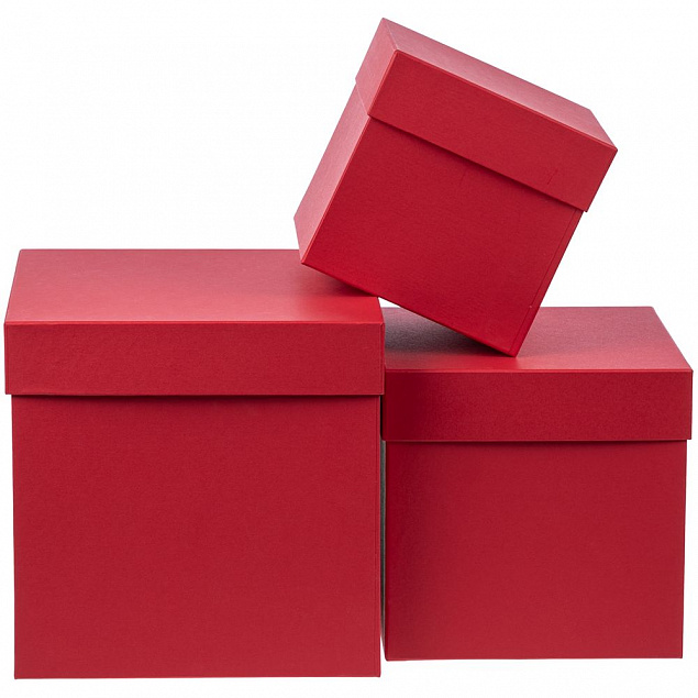 Коробка Cube L, красная с логотипом в Волгограде заказать по выгодной цене в кибермаркете AvroraStore