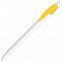 Ручка шариковая X-1 WHITE, белый/желтый непрозрачный клип, пластик с логотипом в Волгограде заказать по выгодной цене в кибермаркете AvroraStore