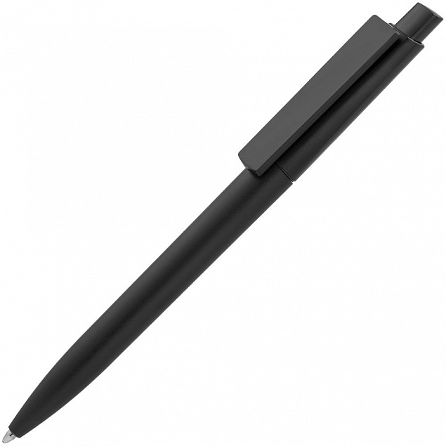 Ручка шариковая Crest, черная с логотипом в Волгограде заказать по выгодной цене в кибермаркете AvroraStore