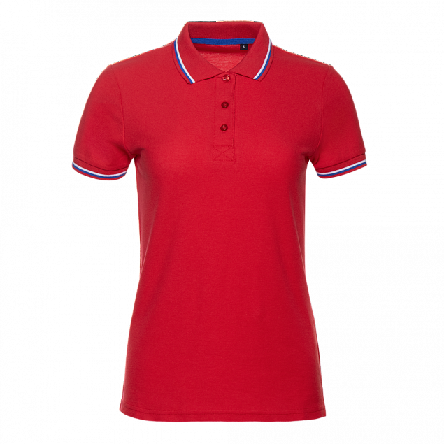 Рубашка поло Рубашка женская 04WRUS Красный с логотипом в Волгограде заказать по выгодной цене в кибермаркете AvroraStore