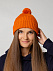 Шапка Nordvik, оранжевая с логотипом в Волгограде заказать по выгодной цене в кибермаркете AvroraStore
