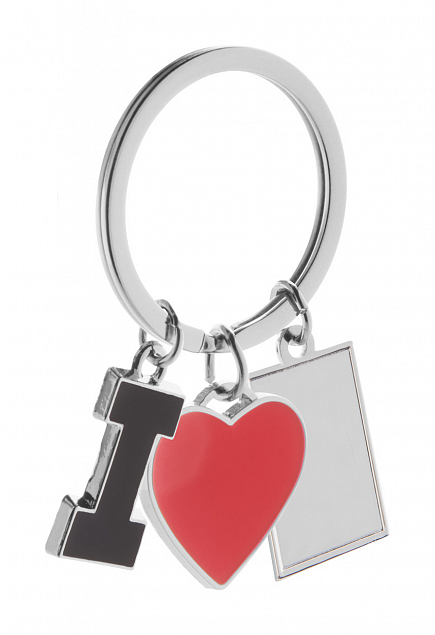 Брелок LOVE, серебристый с логотипом в Волгограде заказать по выгодной цене в кибермаркете AvroraStore