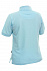Рубашка поло женская SEMORA, голубая с логотипом в Волгограде заказать по выгодной цене в кибермаркете AvroraStore