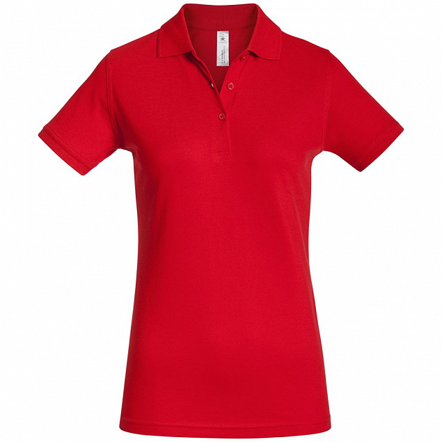 Рубашка поло женская Safran Timeless красная с логотипом в Волгограде заказать по выгодной цене в кибермаркете AvroraStore