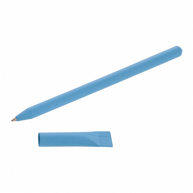 Эко ручка, синяя с логотипом в Волгограде заказать по выгодной цене в кибермаркете AvroraStore