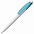 Ручка шариковая Bento, белая с фиолетовым с логотипом в Волгограде заказать по выгодной цене в кибермаркете AvroraStore