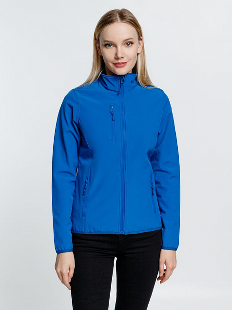 Куртка женская Radian Women, ярко-синяя с логотипом в Волгограде заказать по выгодной цене в кибермаркете AvroraStore