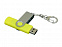 USB 2.0- флешка на 64 Гб с поворотным механизмом и дополнительным разъемом Micro USB с логотипом в Волгограде заказать по выгодной цене в кибермаркете AvroraStore