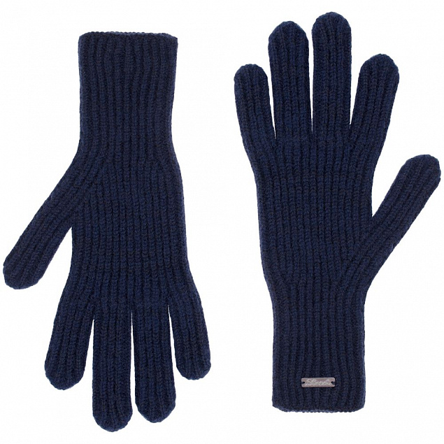 Перчатки Bernard, темно-синие с логотипом в Волгограде заказать по выгодной цене в кибермаркете AvroraStore