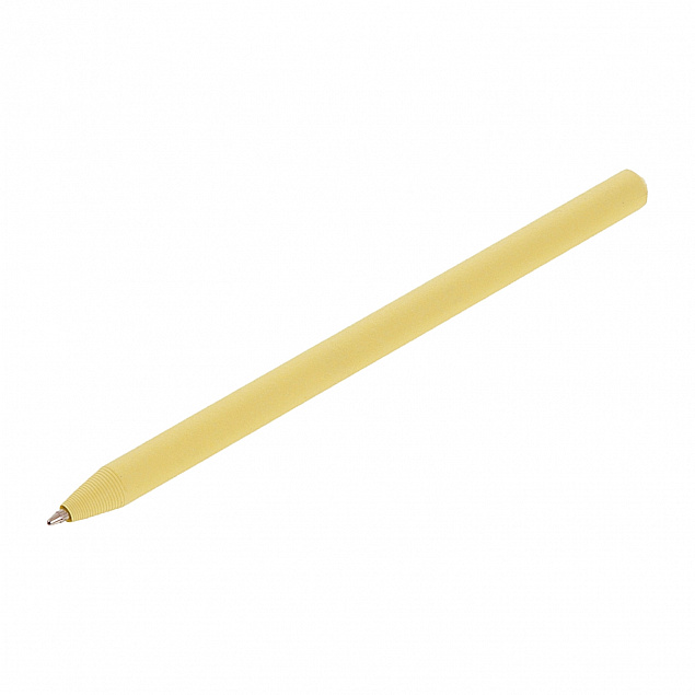 Эко ручка, желтая с логотипом в Волгограде заказать по выгодной цене в кибермаркете AvroraStore