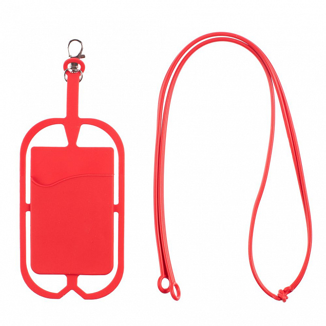 Чехол для карты на телефон Nicolaus, красный с логотипом в Волгограде заказать по выгодной цене в кибермаркете AvroraStore