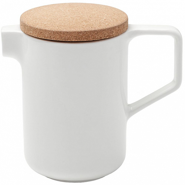 Чайник Riposo, белый с логотипом в Волгограде заказать по выгодной цене в кибермаркете AvroraStore